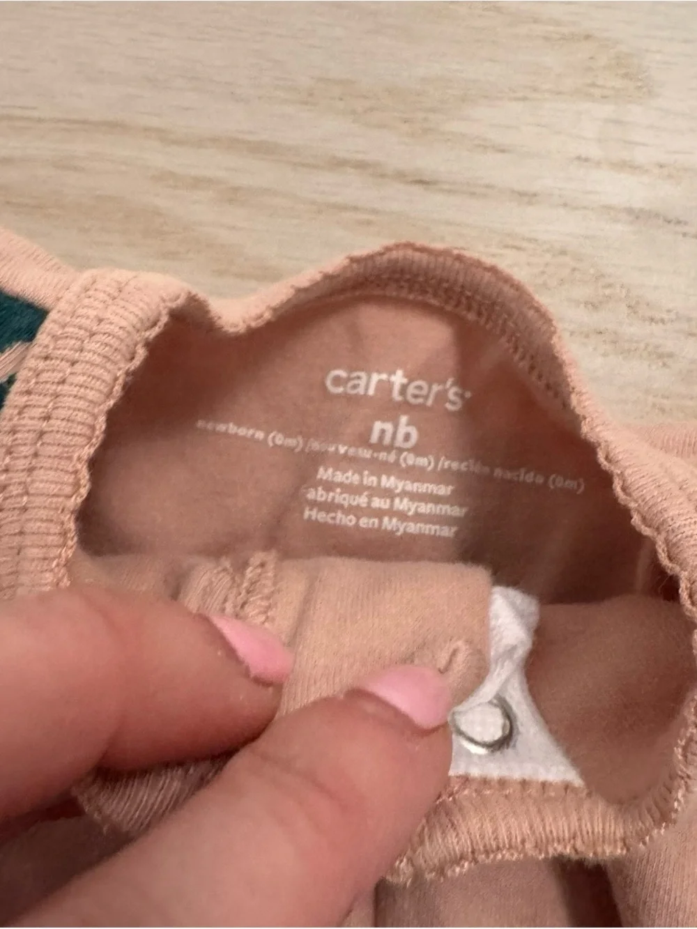 Carter's Pink Floral Footed One-Piece NB